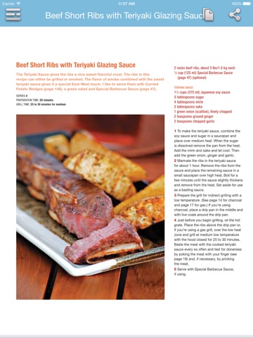 Barbecue Cookbook for iPad screenshot 2