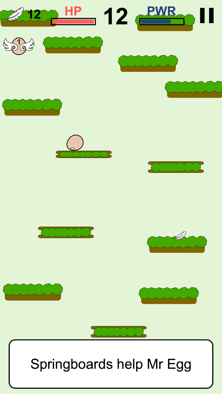 Mr Egg jumps up and down in an endless way to his home screenshot 2