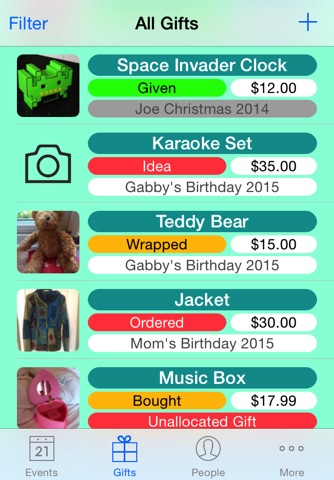 Gift List - Present and Card Planner for every Occasion (with Reminders) screenshot 3