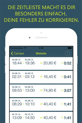 timekraft - Working time tracking with ease screenshot 3