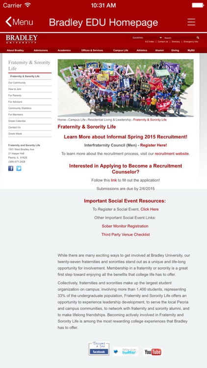 Bradley Greek Life