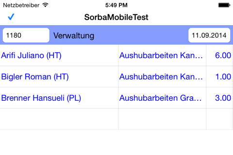 SORBA Arbeitszeit AX - náhled