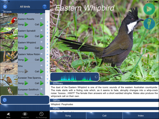 Bird Song Id Australia - Automatic Recognition iPad app afbeelding 2