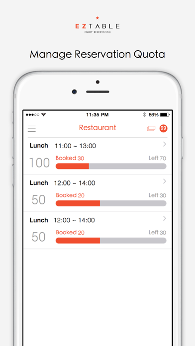 EZTABLE Manager Screenshot