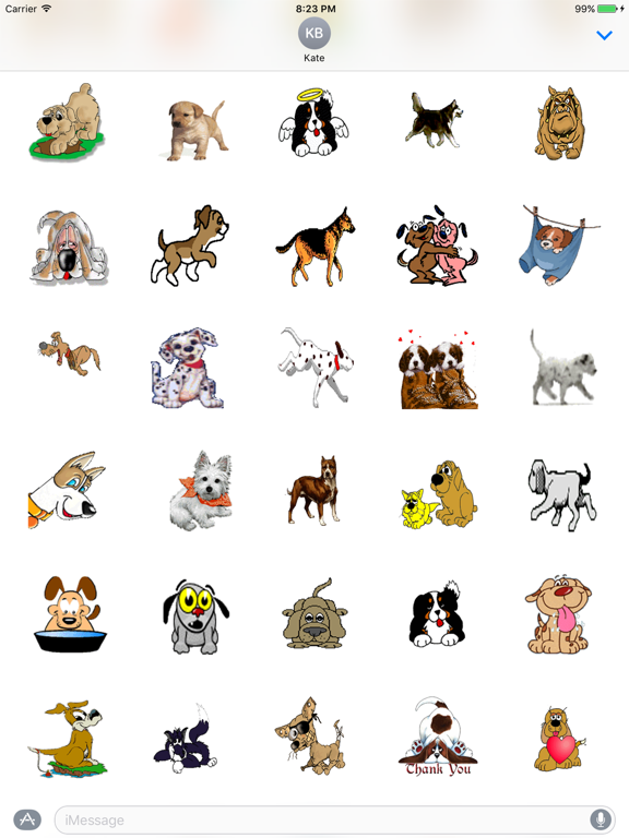 Screenshot #5 pour Dog Stickers Animated Emoji Emoticons for iMessage