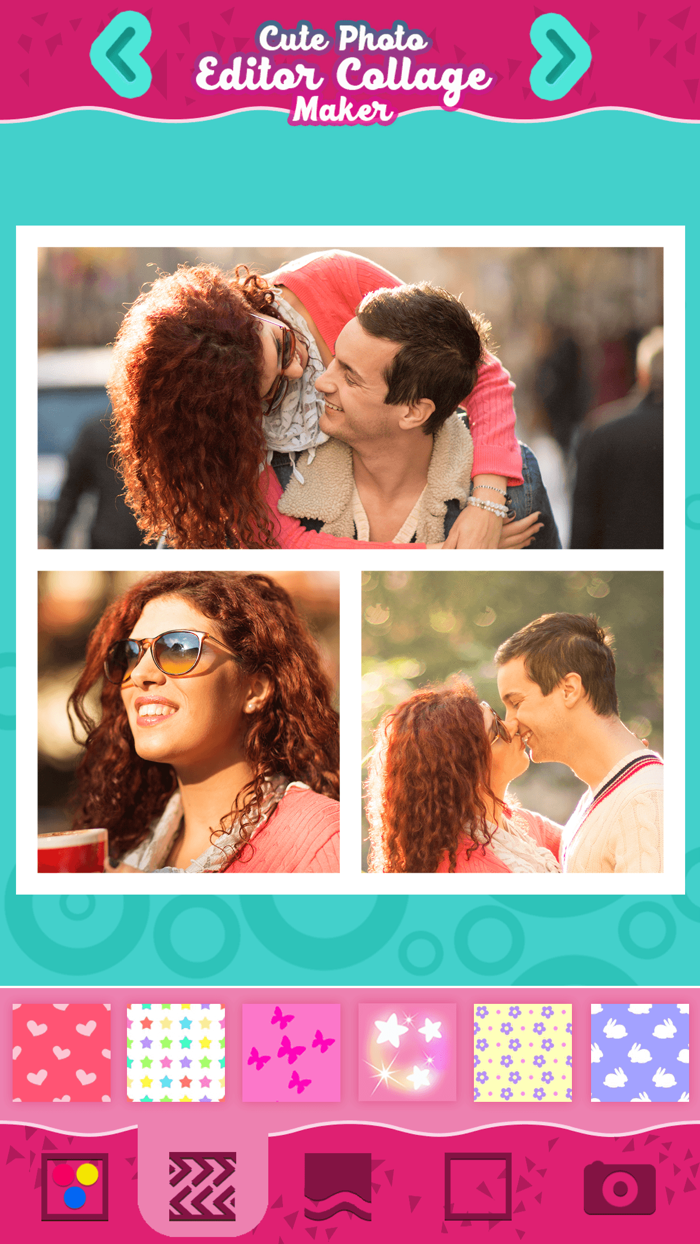 女の子のためのかわいいフォトエディタ：美しいコラージュを作ります