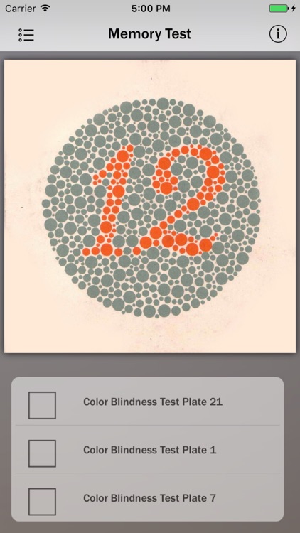 Color Blind Test Details