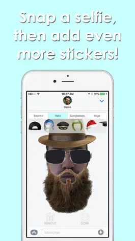 Game screenshot Selfies: Sticker App for iMessage apk