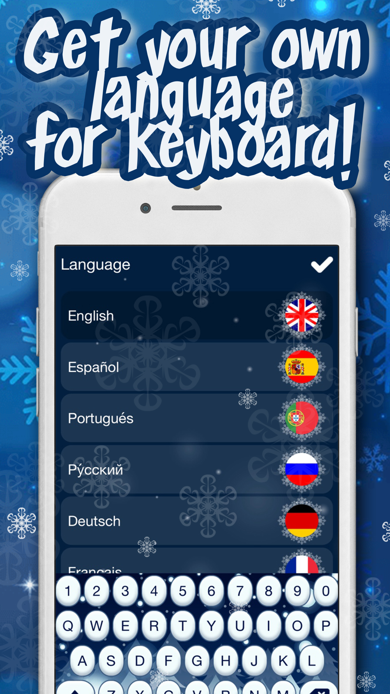 Winter Keyboard Theme – Frozen Skins, Emoji & Font screenshot 4