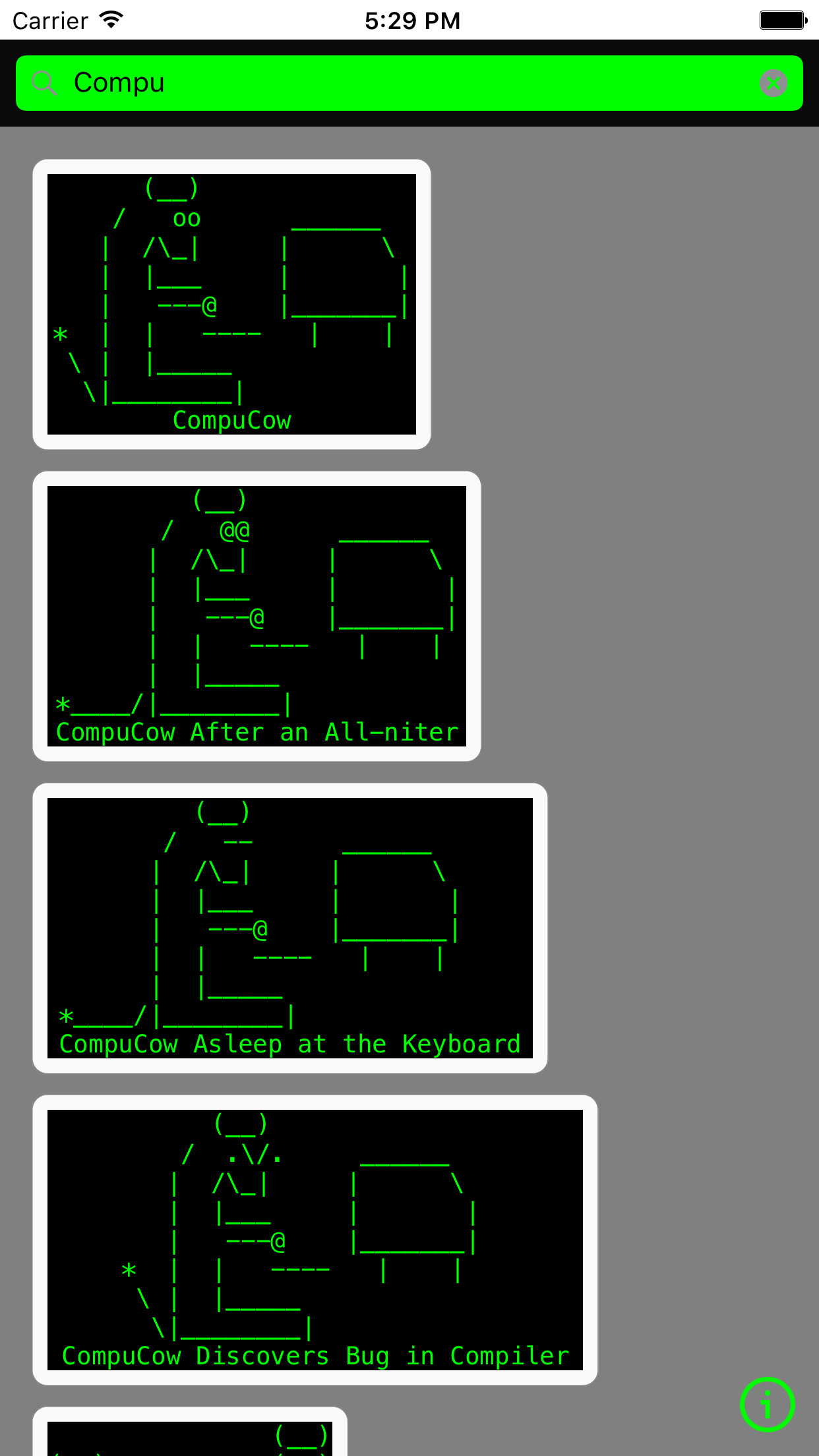 ASCII Cows
