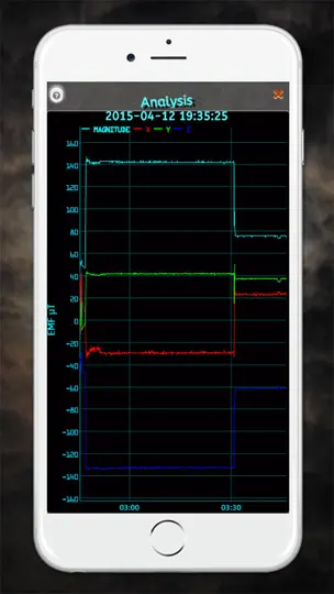Screenshot von Paranormal EMF Recorder And Scanner auf dem iPhone 3