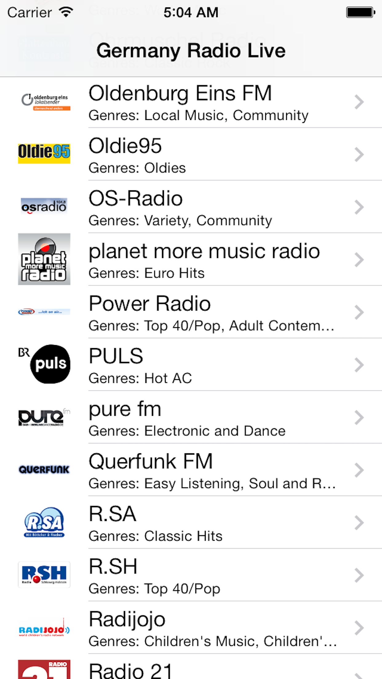 Germany Radio Live (Deutschland - Deutsch / German Radio) screenshot 3