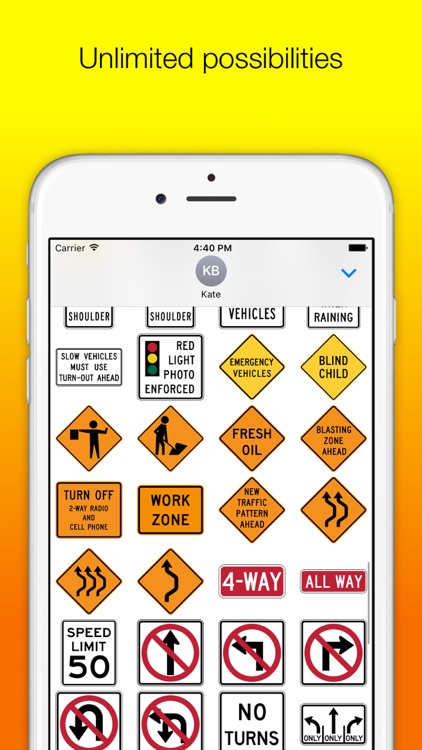 US Road Signs for iMessage
