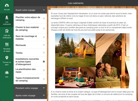 Parks Canada Learn to Camp HD screenshot 2