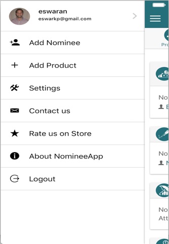 NomineeApp screenshot 2