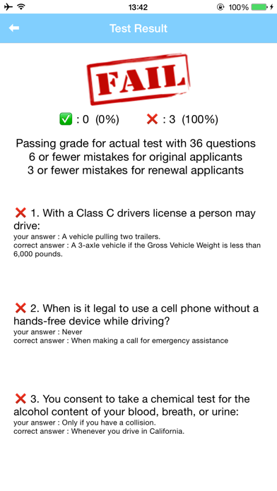 Screenshot #3 pour DMV Written Test CA