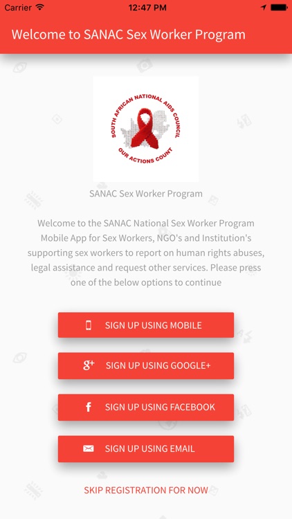 SANAC Sex Worker Program