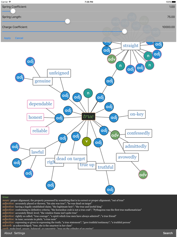 Screenshot #5 pour TheSaurus - Interactive Visual Thesaurus