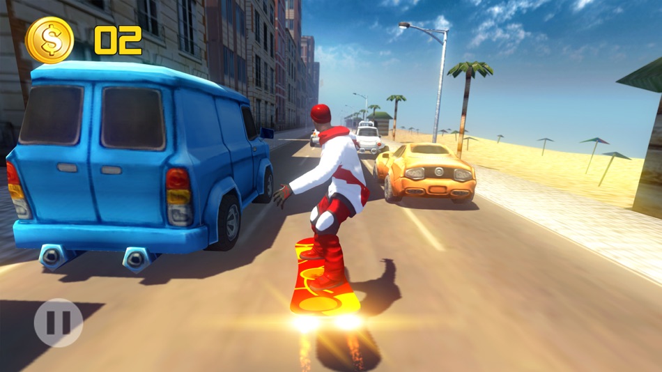 #2. Blazing Hover Board Rider (iOS) 由: 向宁 徐