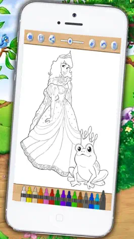 Game screenshot Paint and color Princesses – coloring book apk
