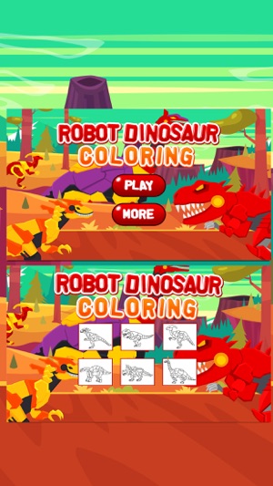Robot Dinosaur Coloring
