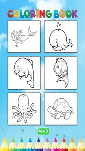 Mermaid Beach Coloring Book - Activties For Kid screenshot #4 for iPhone