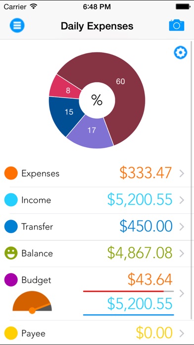 Screenshot #1 pour Daily Expenses -Pocket Edition