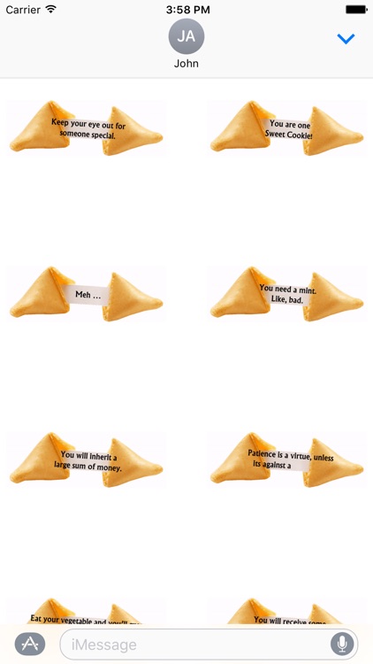 Animated Fortune Cookie Stickers