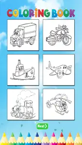 Car Art Coloring Book - Activities for Kids screenshot #3 for iPhone