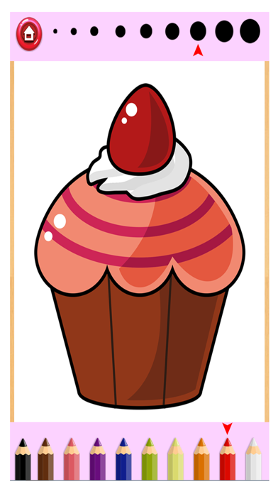 Screenshot #2 pour Cupcake Coloring Book - Dessinez Peignez Kids Game