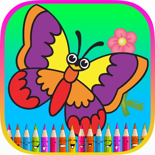 Butterfly Coloring Book for Kids and Toddler Icon