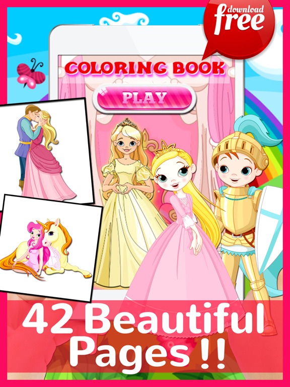 Screenshot #4 pour Princesse Coloring Book For Girls: jeux gratuits pour les enfants et les tout-petits!