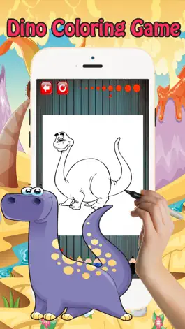 Game screenshot Color ME: Dinosaur Coloring Book Pages Kids Adults apk