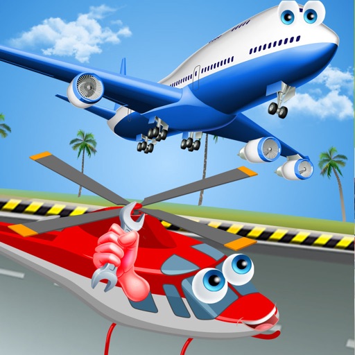 Airplane Factory & Mechanic Simulator kids games icon