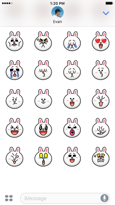 布朗熊和可妮兔 Emoji贴纸 - LINE FRIENDS screenshot