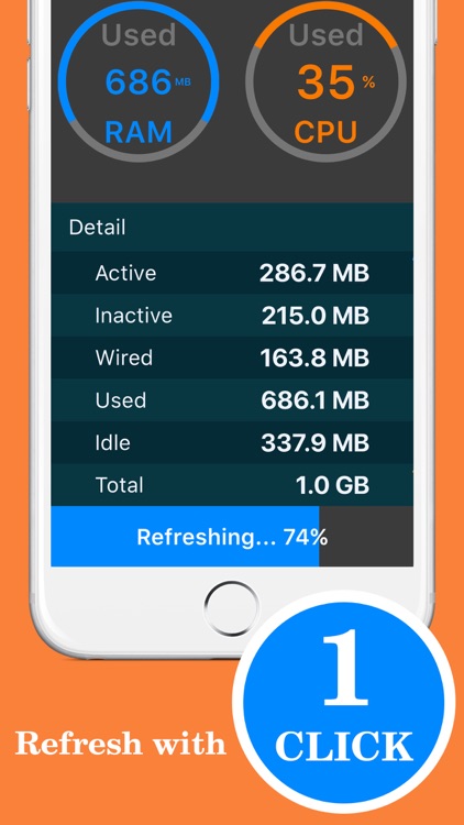 Refresh Pro: RAM, CPU Usage Real-time & System Information