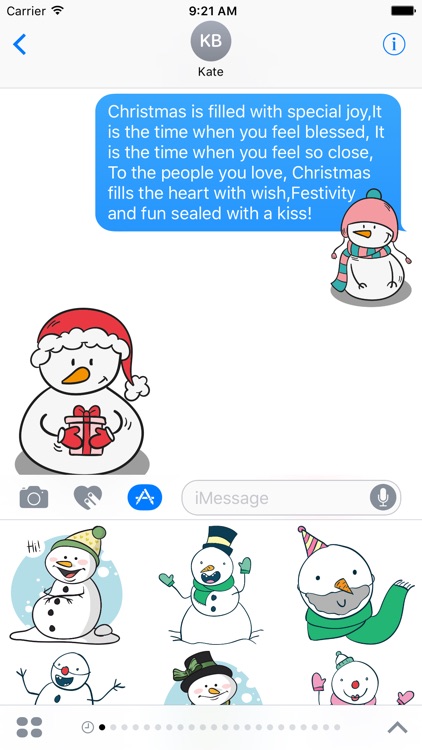 Snowman hand drawn for Christmas - Fx Sticker