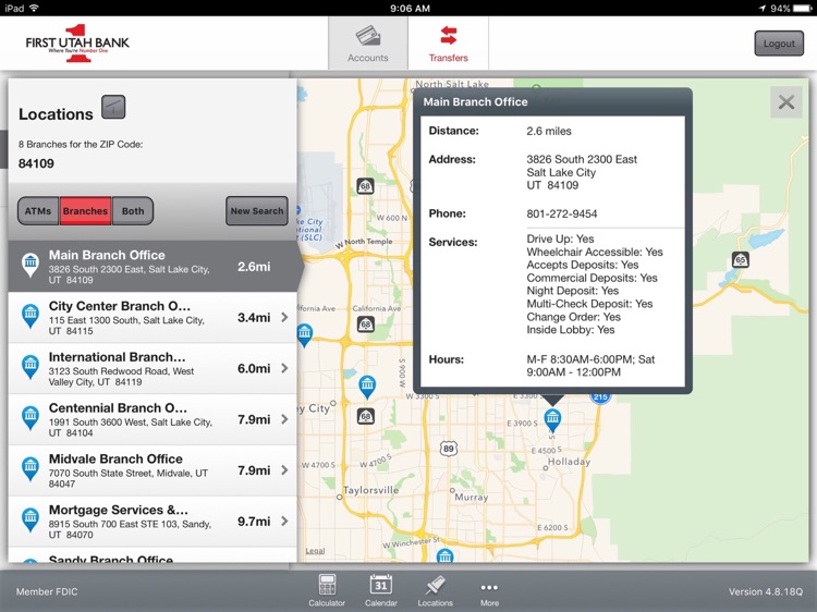 First Utah Bank Tablet Banking screenshot-4