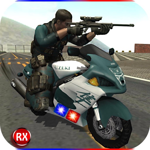 Police Motorcycle Secret Agent Icon