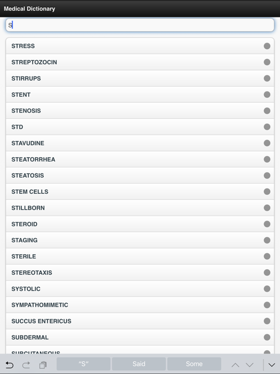 Medical Dictionary Offline iPad screenshot