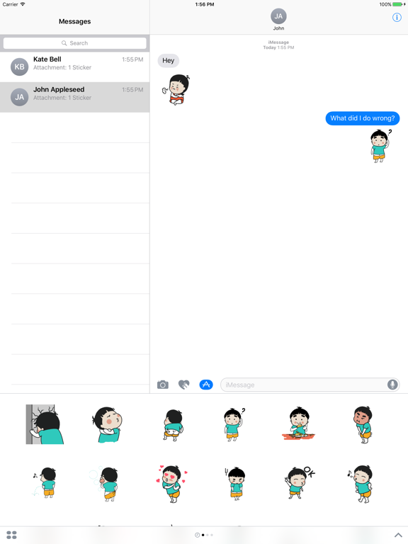 Pipo sticker LITE iPad screenshot 1 - Stickers app