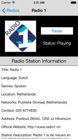 Game screenshot Netherlands Radio Live Player (Nederland / Dutch) hack