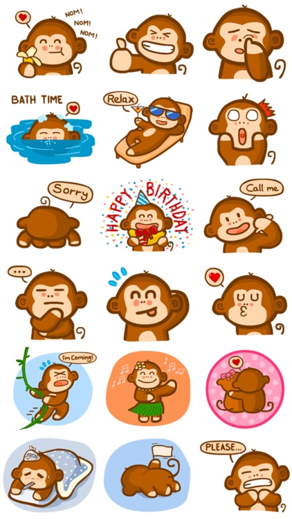 Cute Funny Monkey Stickers!