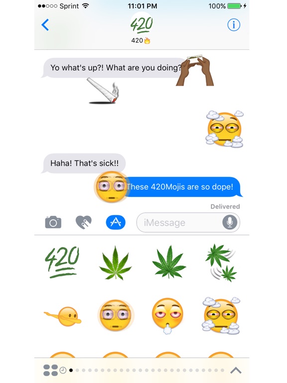 Screenshot #4 pour 420Moji ™ by Moji Stickers