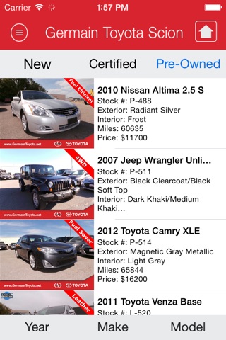 Germain Toyota Scion screenshot 3