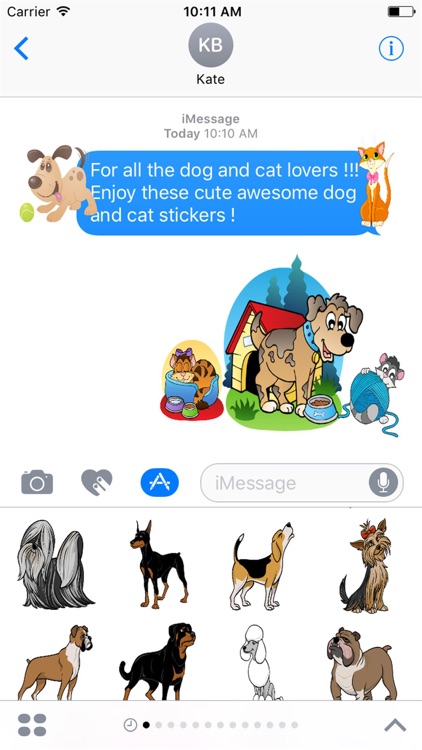 Cute Kitty and Puppy Stickers
