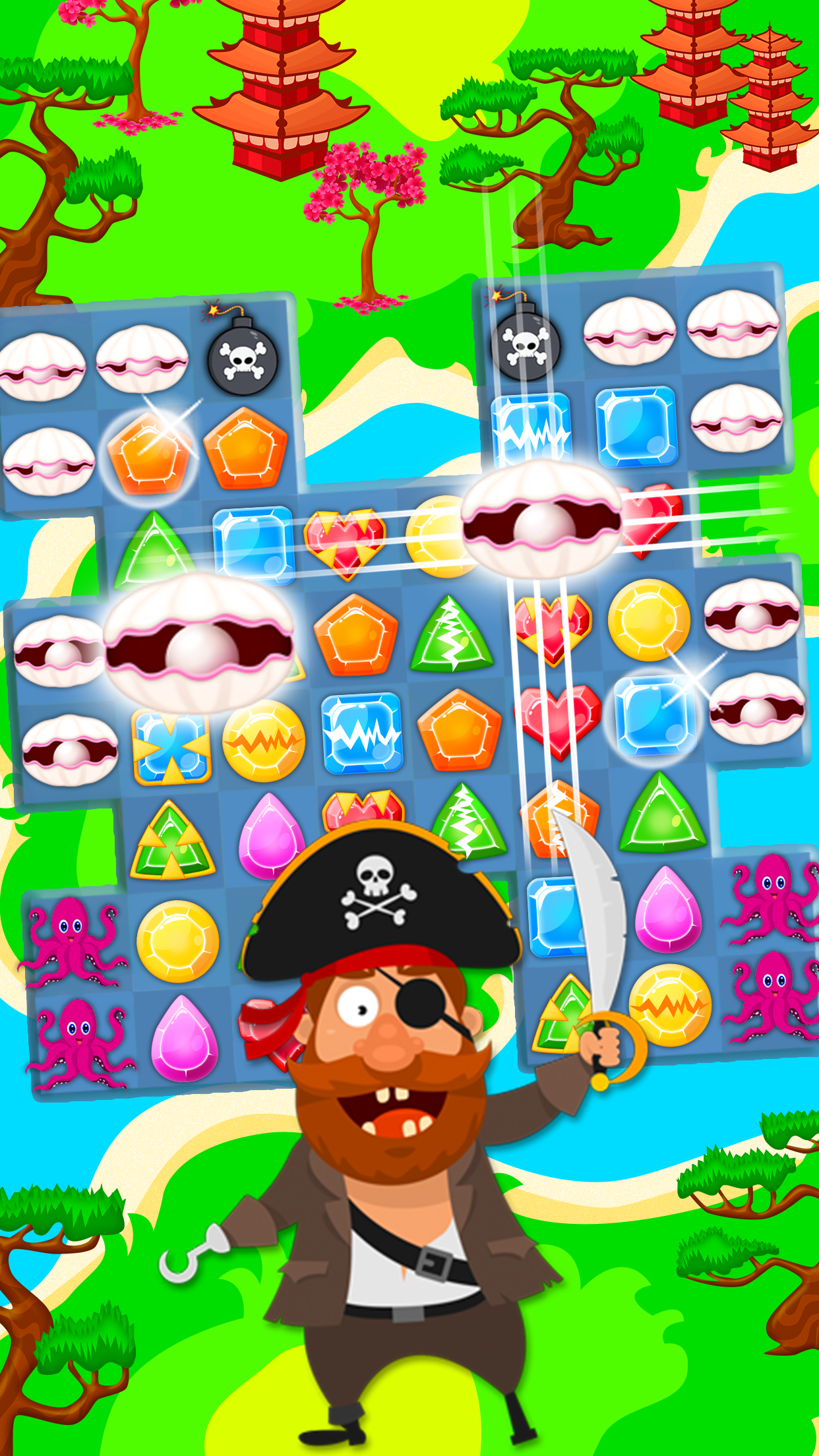 Sea Pirate: Match-3 screenshot 2