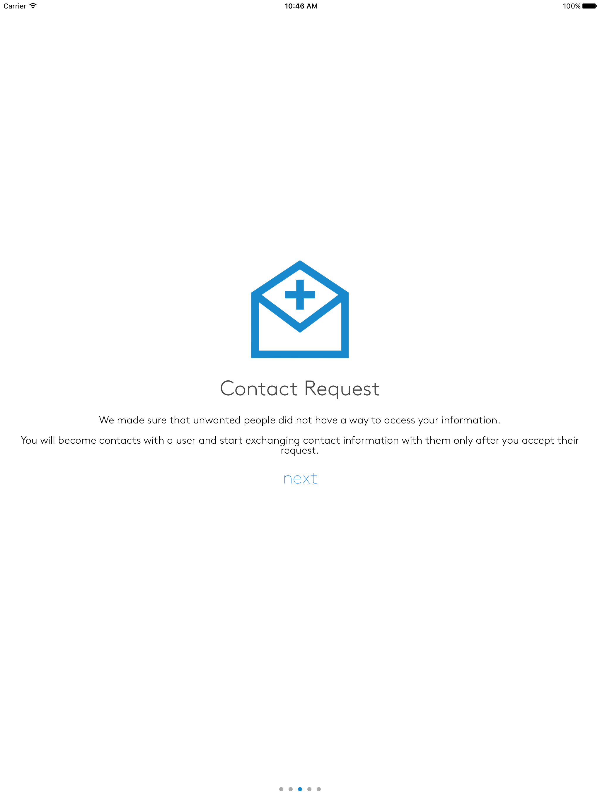 Contact - Exchange contact information with a scan