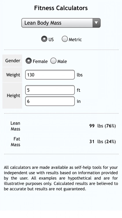 Fitness Calcs