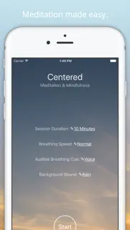 centered - meditation & mindfulness iphone screenshot 1